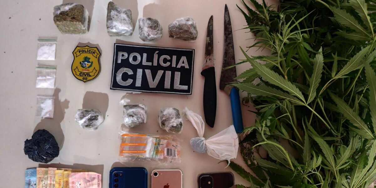 Ação integrada entre PCGO e PMGO resulta na prisão de quatro pessoas por tráfico de drogas em Iporá