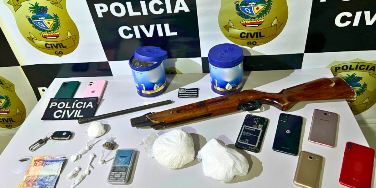 Operação Brisas: PCGO prende em flagrante casal que armazenava entorpecentes em lata de leite do filho