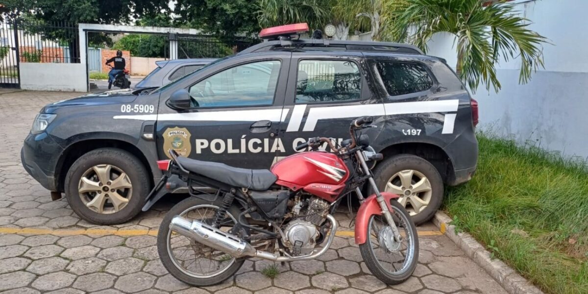 PCGO recupera moto furtada e prende suspeito do crime em Uruaçu