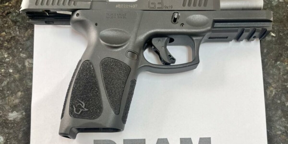 PCGO apreende arma de fogo usada por homem para intimidar mulher, em Anápolis