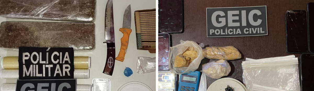 PCGO realiza duas operações contra o tráfico de drogas e prende três suspeitos em Iporá