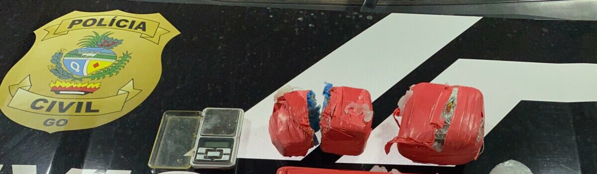PCGO apreende drogas, em Mineiros, traficadas por membro de organização criminosa