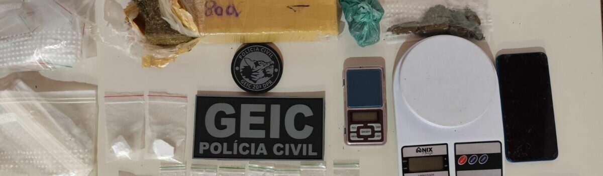 PCGO prende em flagrante casal de traficantes e desarticula ponto de drogas em Iporá