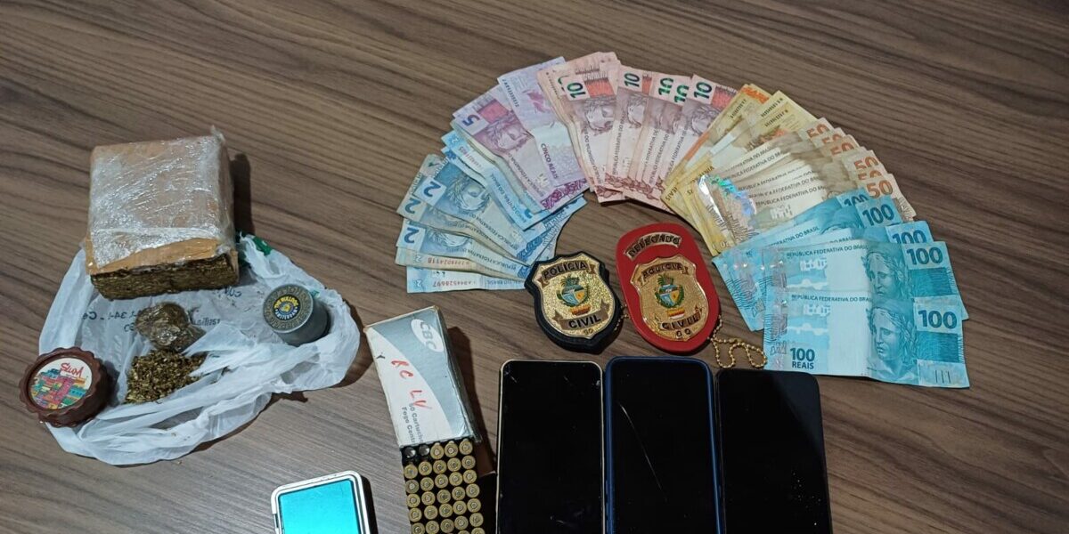 PCGO prende casal em flagrante em Iaciara por tráfico de drogas