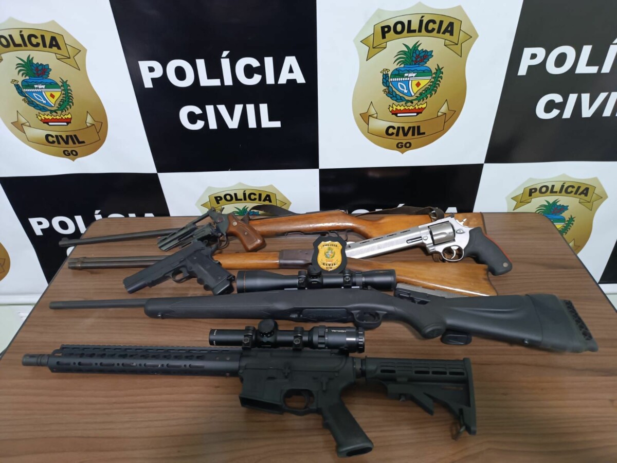 Operação Mulher + Segura: apreensão de armas em Jataí