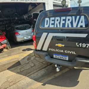 PCGO cumpre mandado de busca em loja suspeita de vender peças veiculares