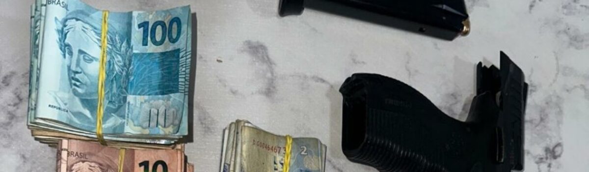 Operação apreende arma e dinheiro do crime em Águas Lindas