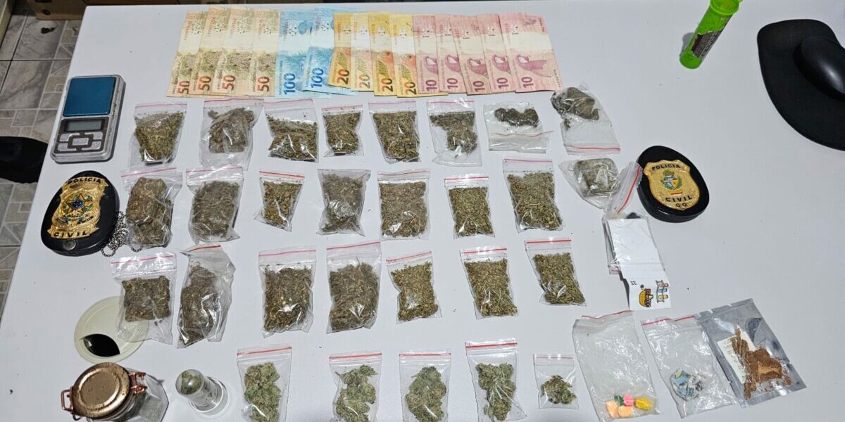 PCGO apreende drogas sintéticas e alucinógenos em Cavalcante