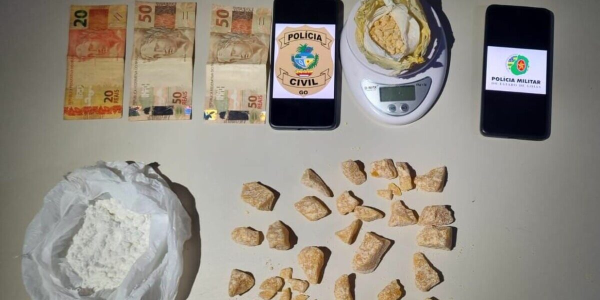 PCGO e PMGO prendem traficante em flagrante em Iporá