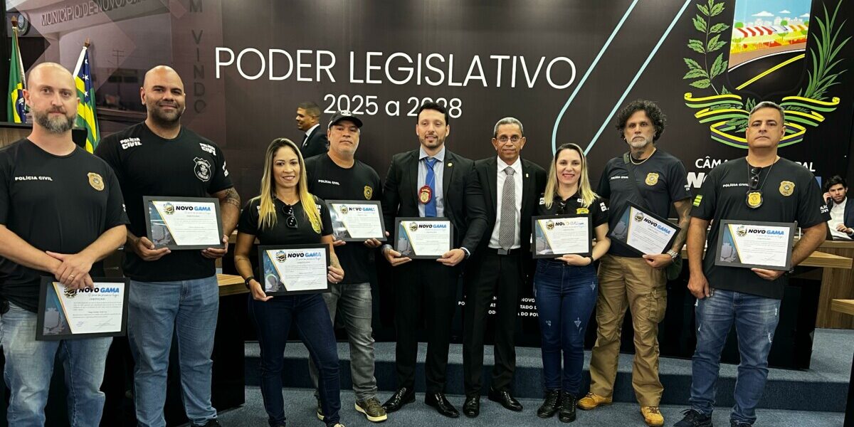 Policiais civis recebem homenagem na Câmara Municipal de Novo Gama