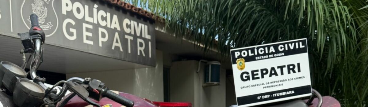 Polícia Civil recupera motocicleta furtada em Itumbiara