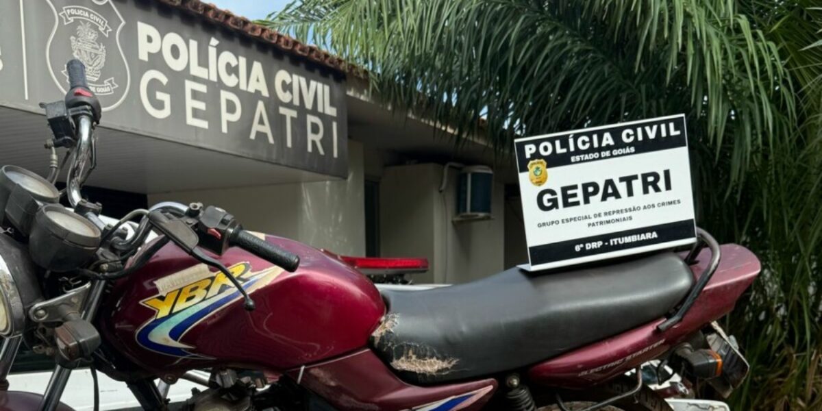 Polícia Civil recupera motocicleta furtada em Itumbiara