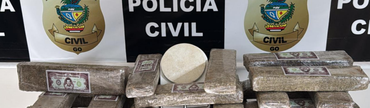 PCGO apreende quase 40 kg de maconha e prende suspeito de tráfico de drogas em Catalão