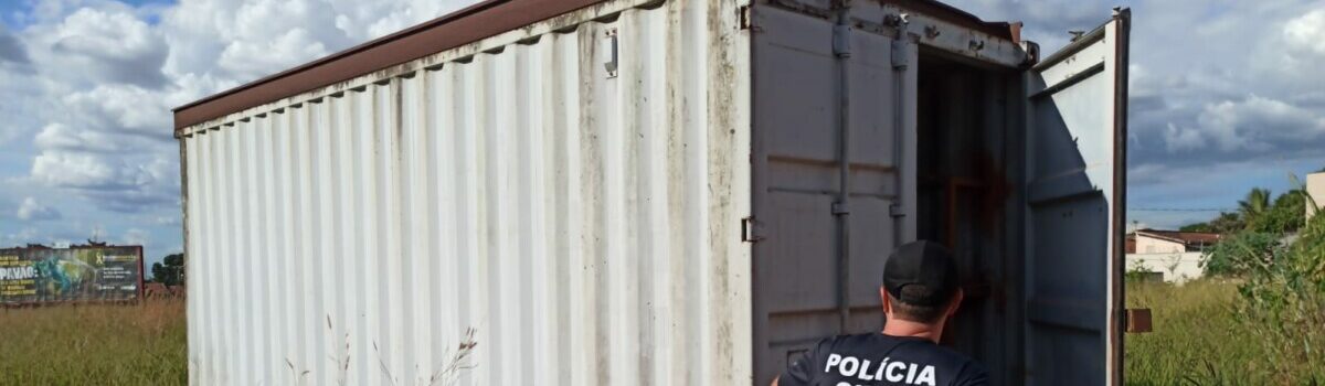 PCGO recupera contêiner furtado avaliado em R$ 50 mil em Senador Canedo