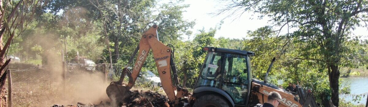 ‘Forno a Lenha’: PCGO desativa fornalhas usadas para produção ilegal de carvão