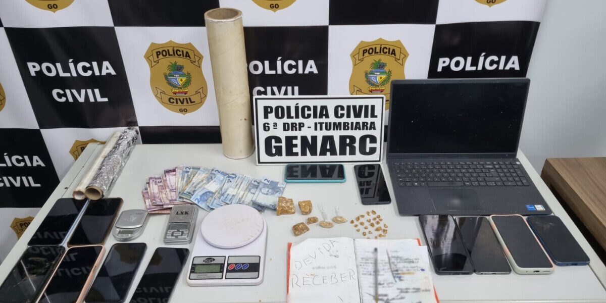 PCGO desarticula ponto de venda de drogas a menos de 100 metros de escola em Itumbiara