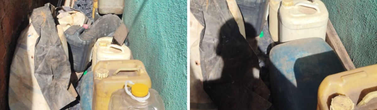 PCGO prende homem em flagrante por armazenar irregularmente 300 litros de óleo diesel