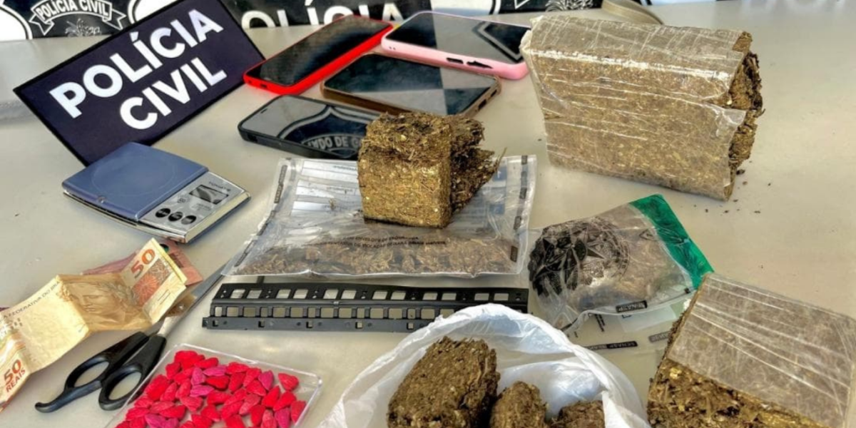 PCGO prende quatro por tráfico e apreende drogas avaliadas em R$ 30 mil em Minaçu