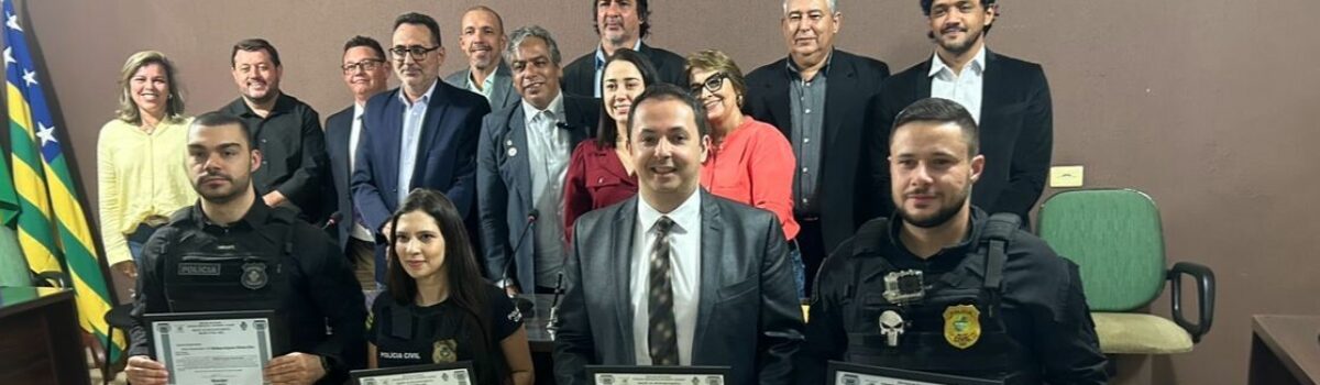Policiais Civis de Buriti Alegre são homenageados pela Câmara Municipal