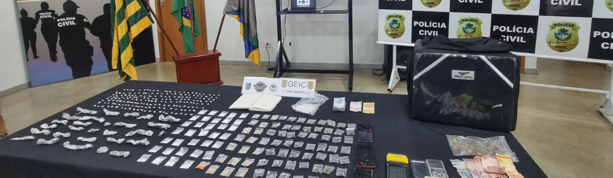 ‘Boca Fechada’: PCGO cumpre medidas judiciais contra tráfico de drogas em Anápolis e prende trio em flagrante