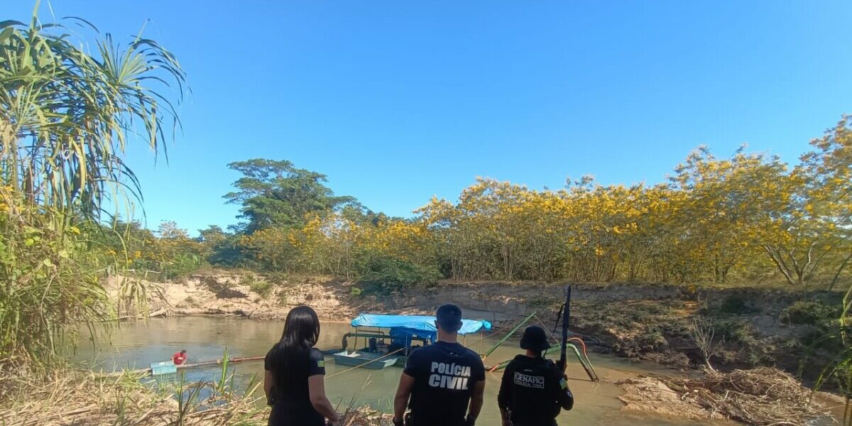 PCGO deflagra operação em Niquelândia e apura crimes ambientais de extração de areia e desmatamento da vegetação