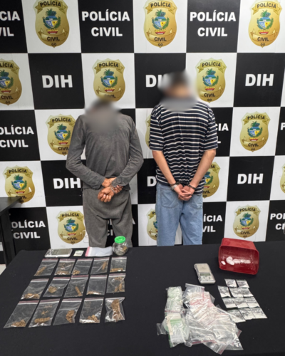 PCGO prende dupla em flagrante por tráfico de drogas e associação para o tráfico