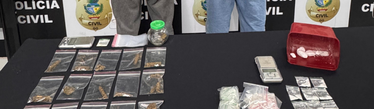 PCGO prende dupla em flagrante por tráfico de drogas e associação para o tráfico