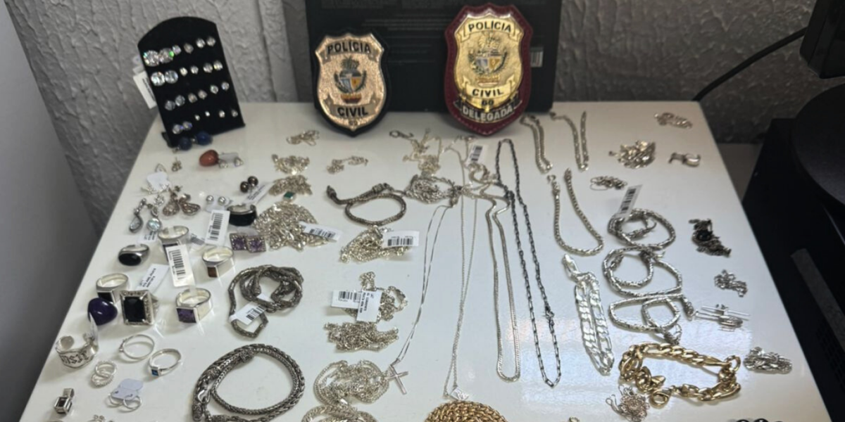 PCGO prende em flagrante funcionário por furto de joias avaliadas em R$ 50 mil em Goiânia