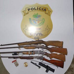 Polícia Civil apreende armas usadas para ameaçar mulher e prende investigado em flagrante