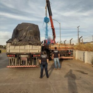 Polícia Civil recupera carga de bobinas de fio de cobre furtas na BR 153, em Aparecida de Goiânia