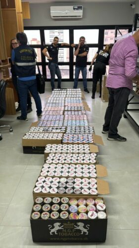 Operação Snus; PCGO apreende mais de 8 mil sachês de nicotina com grande poder de dependência avaliados em R$ 1,3 milhão