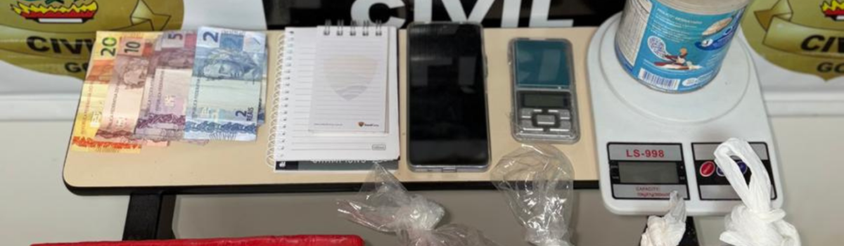 PCGO desarticula “boca de fumo” e prende casal por tráfico de drogas e posse irregular de munição