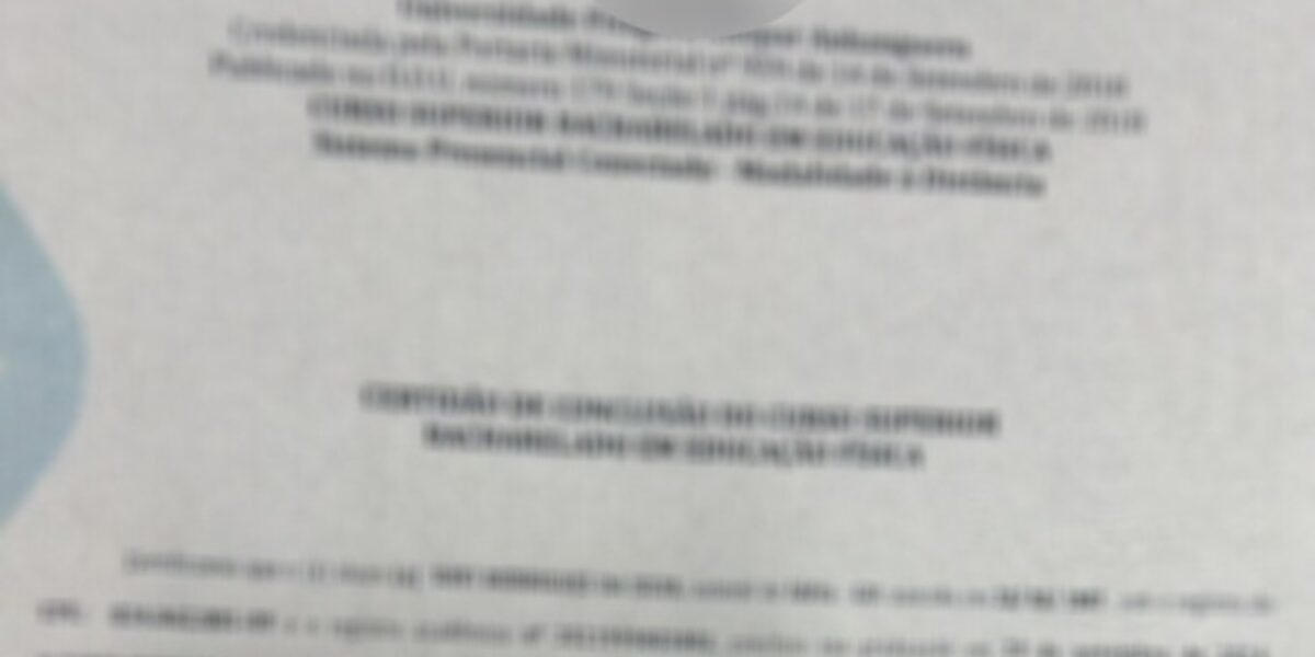PCGO prende investigado por falsificar documento para obter registro de profissional de Educação Física