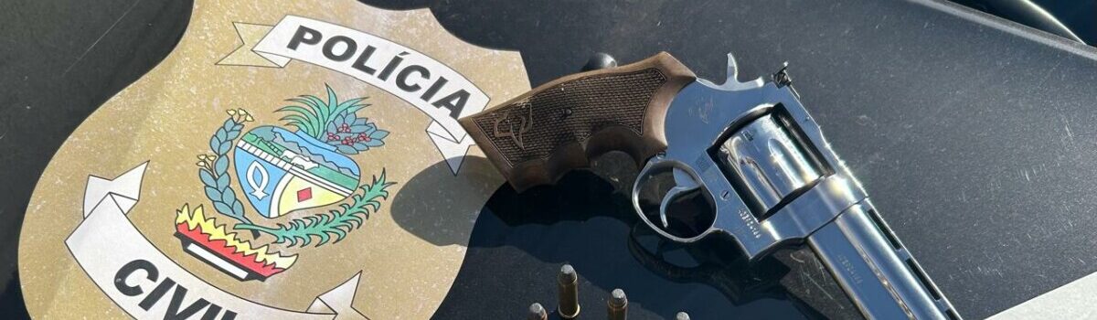 Polícia Civil apreende revólver de investigado por ameaçar a mãe e o irmão em meio a disputa por herança, em Serranópolis