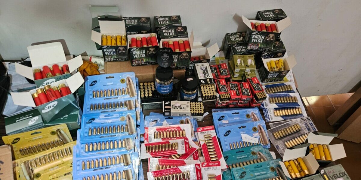 Calibre Zero: PCGO deflagra operação e apreende arsenal com armas e 4 mil munições