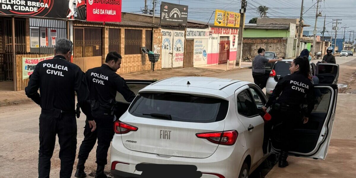 PCGO cumpre mandado de busca e apreensão em desfavor de investigado por crime de extorsão