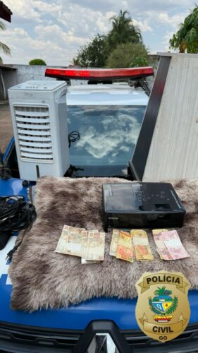 PCGO e PMGO prendem autor de furto à igreja em Montividiu do Norte