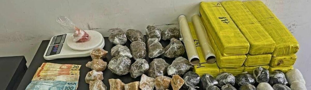 PCGO e  PMGO prendem suspeitos de homicídio e apreendem grande quantidade de entorpecentes