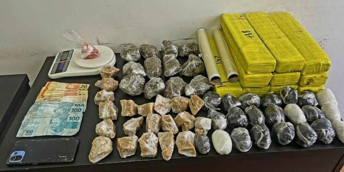 PCGO e  PMGO prendem suspeitos de homicídio e apreendem grande quantidade de entorpecentes