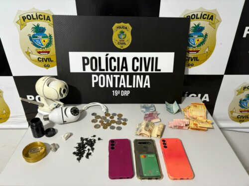 PCGO prende casal por tráfico de drogas em casa próxima a ginásio de esportes em Pontalina