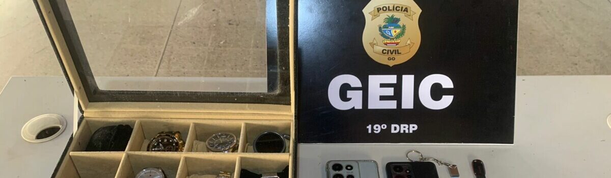 PCGO prende homem por furto de joais avaliadas em aproximadamente R$ 10 mil reais