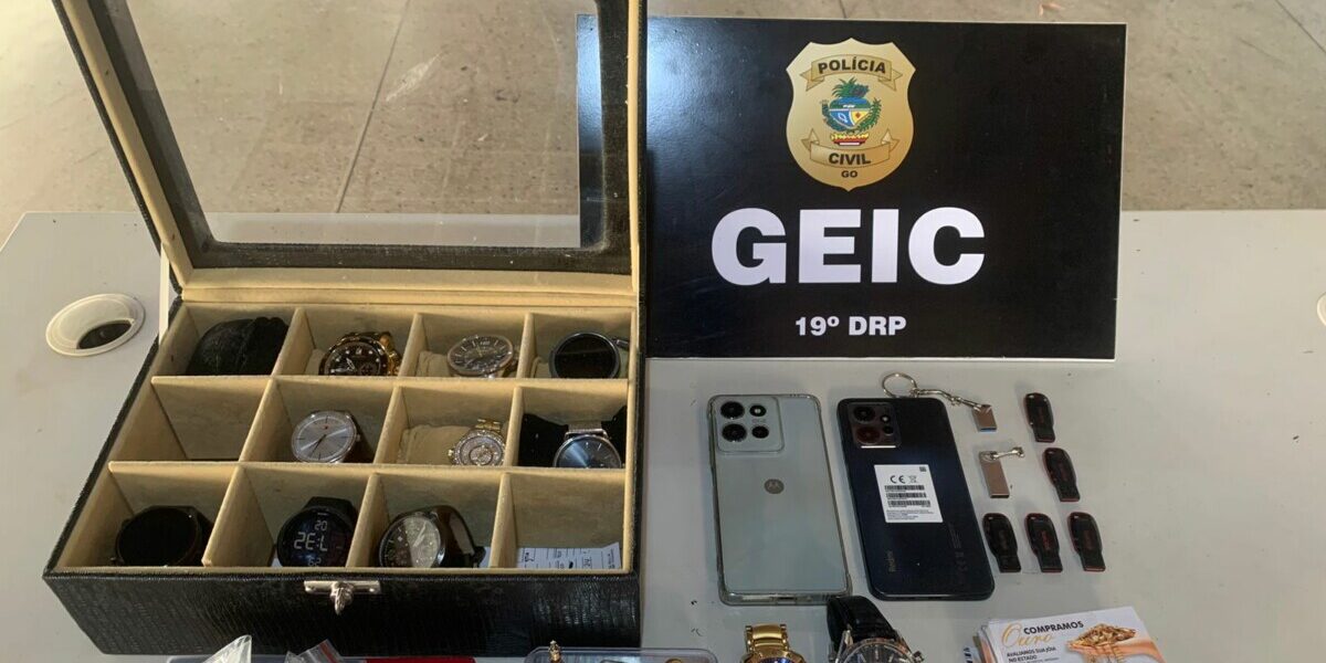 PCGO prende homem por furto de joais avaliadas em aproximadamente R$ 10 mil reais