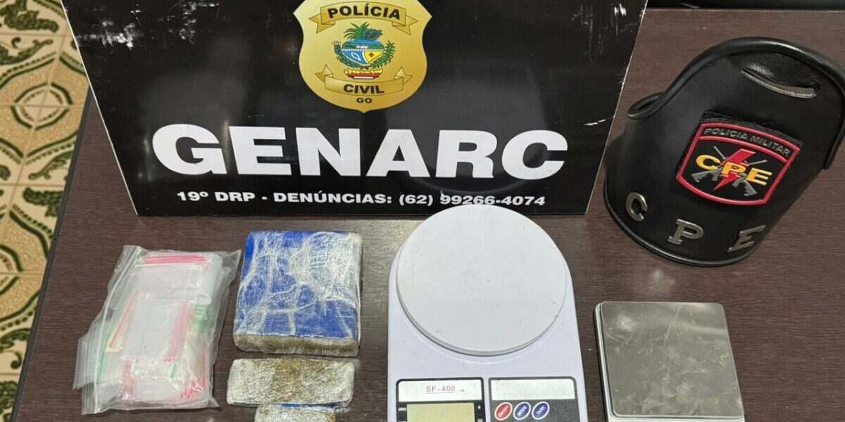 Polícia Civil e Polícia Militar prendem suspeito de tráfico de drogas em Caldas Novas