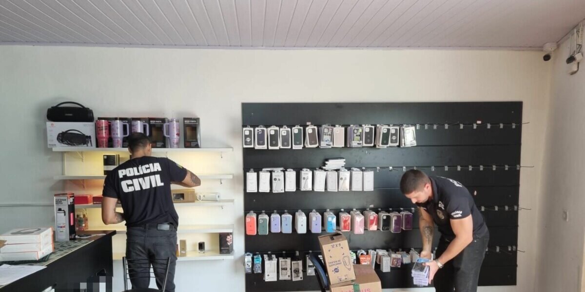 PCGO faz operação e investiga comercialização criminosa de eletrônicos em Mara Rosa