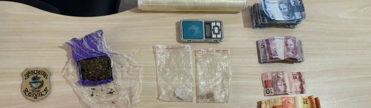 PCGO cumpre mandado e prende jovem por tráfico de drogas em Ouvidor