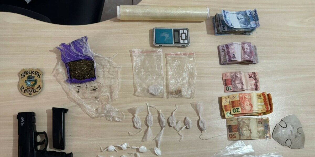 PCGO cumpre mandado e prende jovem por tráfico de drogas em Ouvidor