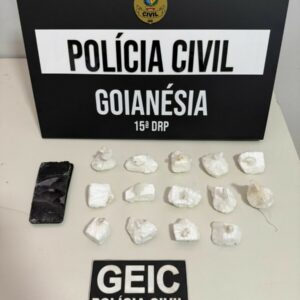 PCGO prende homem por tráfico de drogas e causa prejuízo de aproximadamente R$ 42 mil ao crime