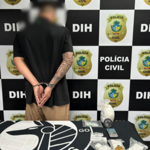 Polícia Civil prende homem por tráfico de drogas após denúncia anônima em Goiânia
