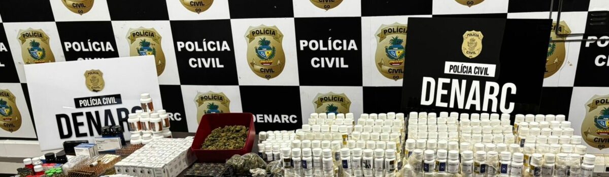 PCGO apreende “supermaconha” e anabolizantes avaliados em meio milhão de reais e prende dupla em flagrante