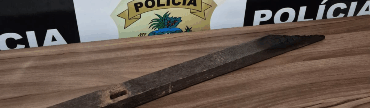 PCGO prende homem em flagrante por agredir mãe idosa e irmã com pedaço de madeira e chave de fenda em Orizona